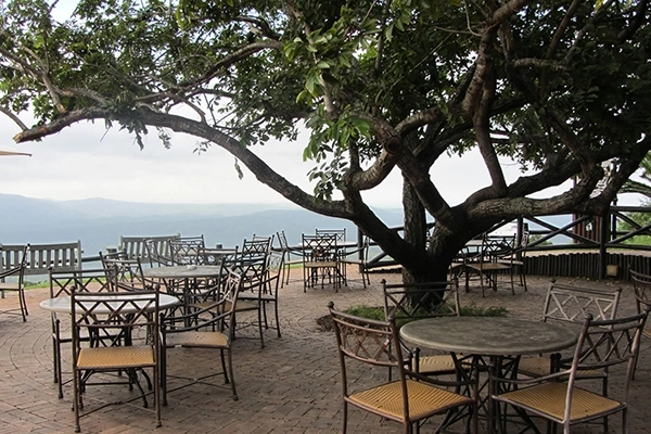 Lush landscape of Hluhluwe Game Reserve, South Africa