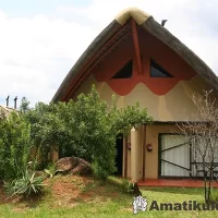4-sleeper interleading chalet at Didima Camp – ideal family accommodation in Drakensberg, KwaZulu-Natal, South Africa
