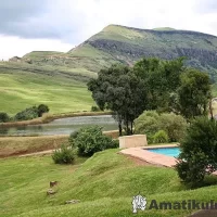 Swimming pool at Didima Camp – refreshing outdoor facility with mountain views in the Drakensberg, KwaZulu-Natal, South Africa
