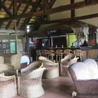 Hilltop Camp lounge area with comfortable seating and wildlife views in Hluhluwe-iMfolozi Park, South Africa