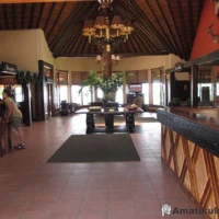 Reception area at Hilltop Camp welcoming guests to Hluhluwe-iMfolozi Game Reserve, South Africa