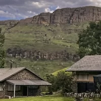 Administration building at Injisuthi Camp handling guest services and park management in uKhahlamba-Drakensberg Park, South Africa