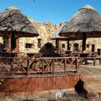 Scenic terrace at Ithala Game Reserve with panoramic views of the surrounding hills and bushveld in KwaZulu-Natal, South Africa