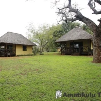 Four-bed rest hut at Ndumo Game Reserve offering rustic self-catering accommodation surrounded by natural bushveld in KwaZulu-Natal, South Africa